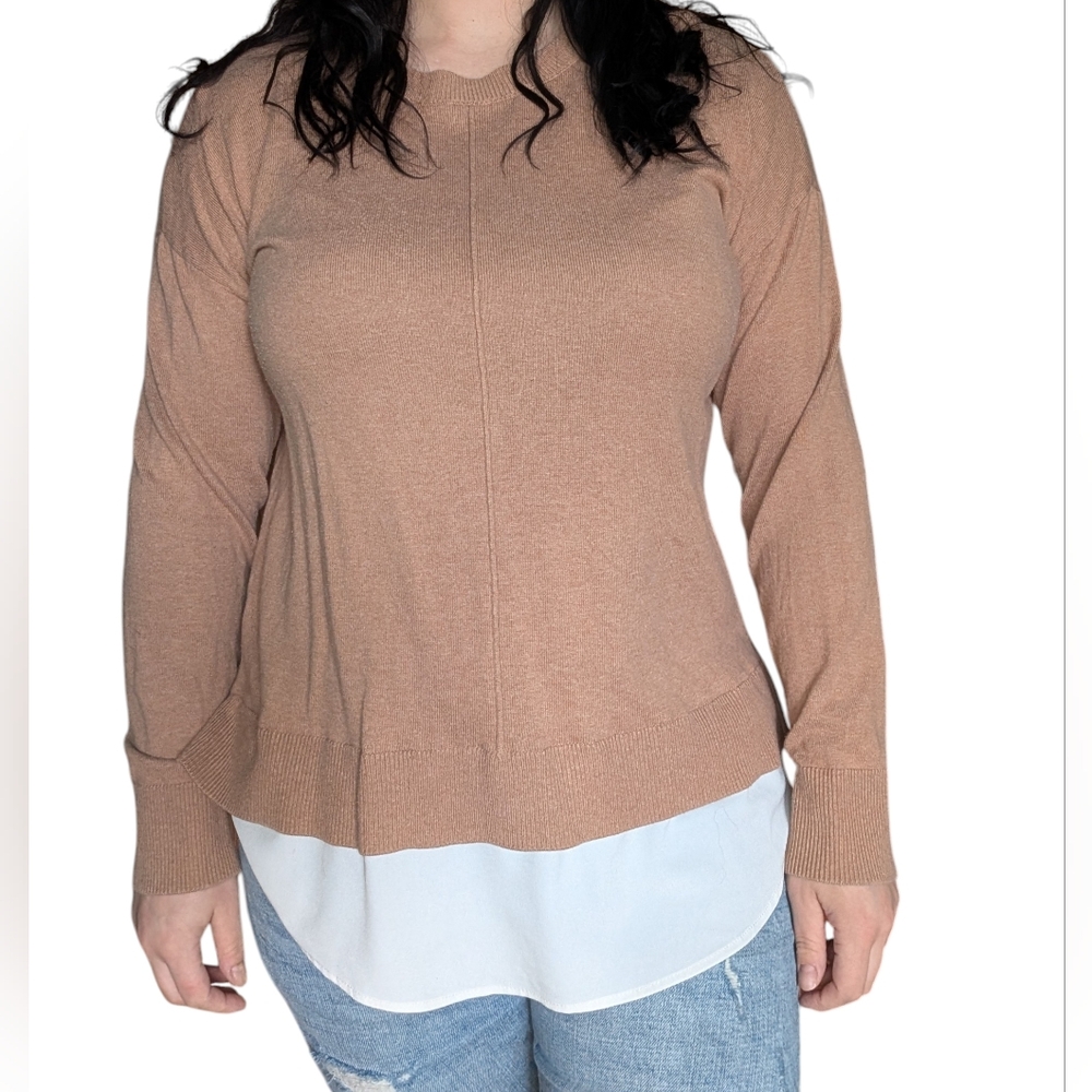 2/22 Ann Taylor Women's Brown Crewneck Sweater